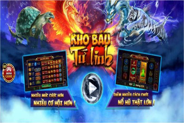 Săn thưởng siêu khủng với Nổ hũ kho báu tứ linh B52 Club