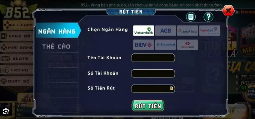 Các cách rút tiền B52 Club: Hướng dẫn chi tiết từ A – Z